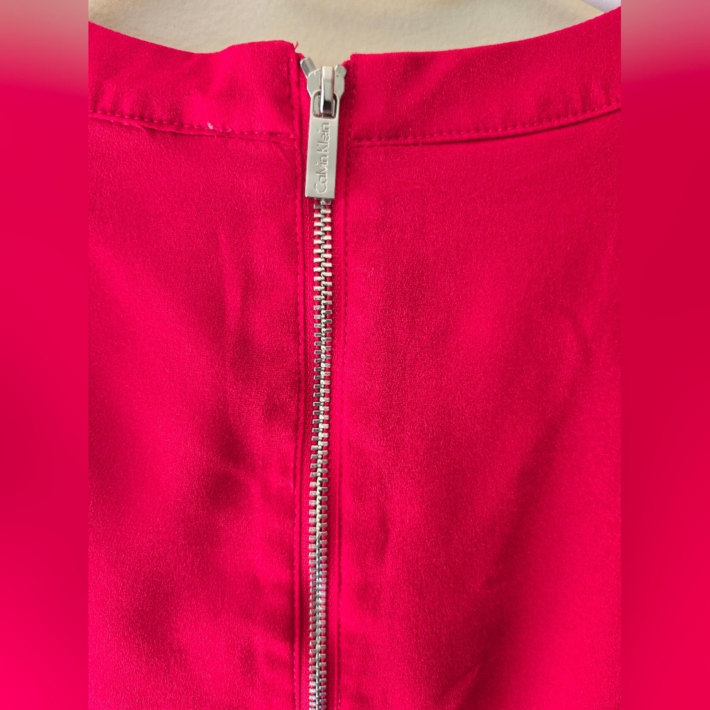 Calvin Klein Red Sleeveless Layered Beaded-Neck Camisole Size L - Picture 5 of 6